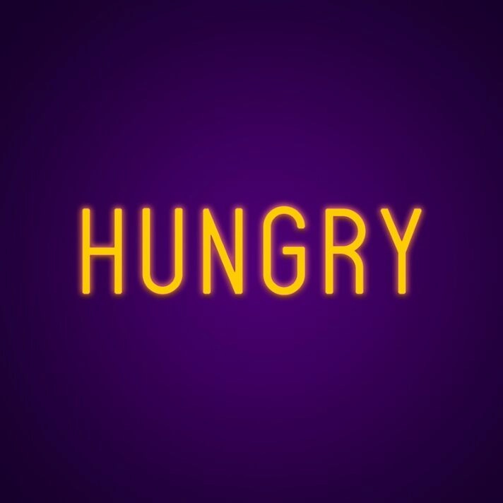 Hungry Neon Sign for Restaurants