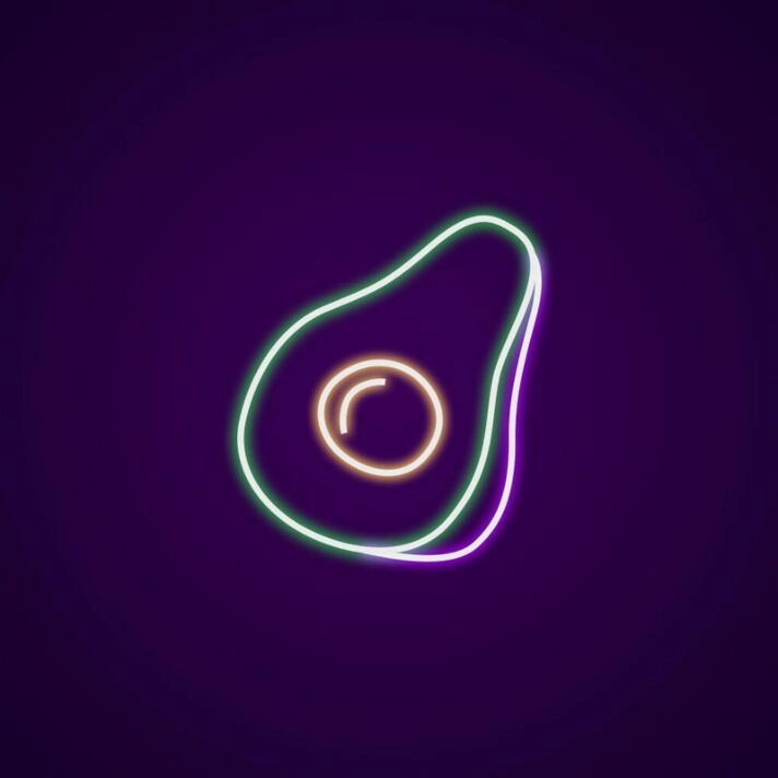 Avocado Neon Sign for Food Enthusiasts