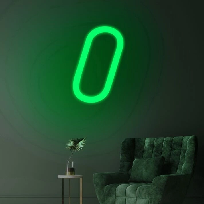 Letter O Neon Sign for Customization