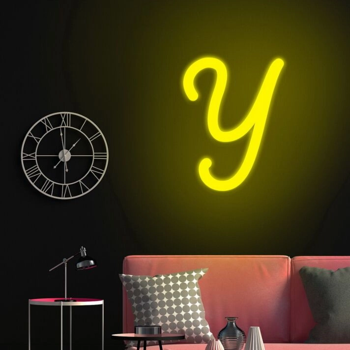 Letter Y Neon Sign for Personalized Spaces