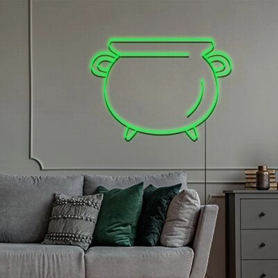 Cauldron Neon Sign for Halloween Decor