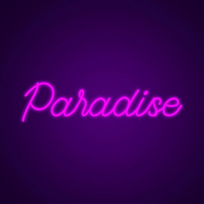 Paradise Neon Sign for Tropical Themes