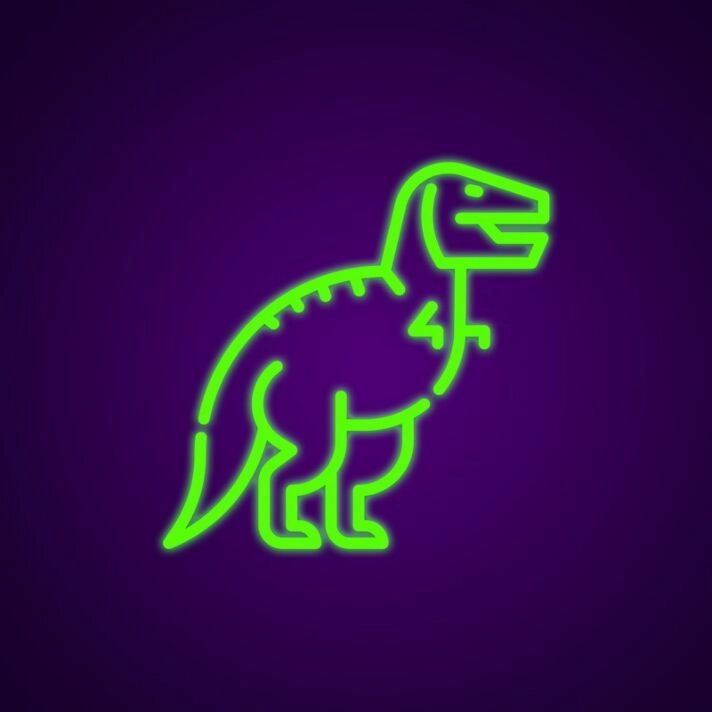 Dinosaur Neon Sign for Kids Rooms