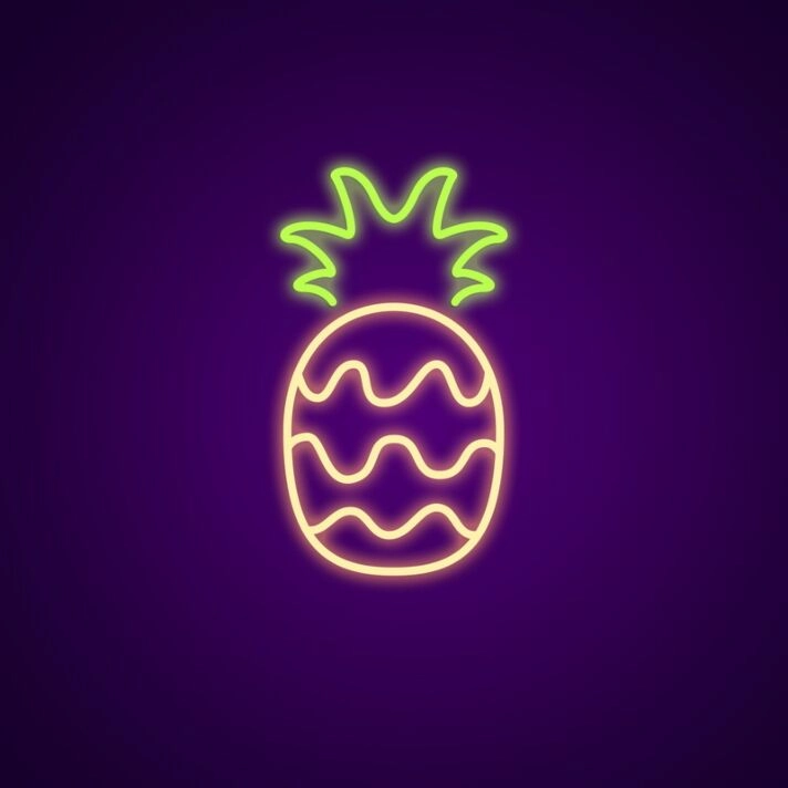 Pineapple Neon Sign for Tropical Themes
