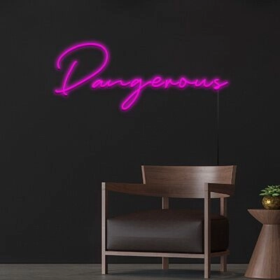 Dangerous Neon Sign for Bold Decor