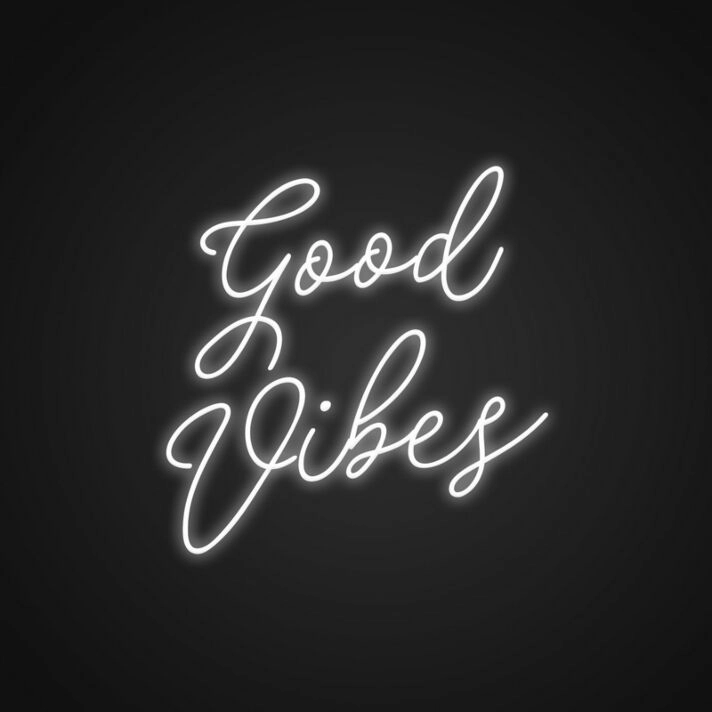 Good Vibes Neon Sign Create a positive atmosphere with good vibes