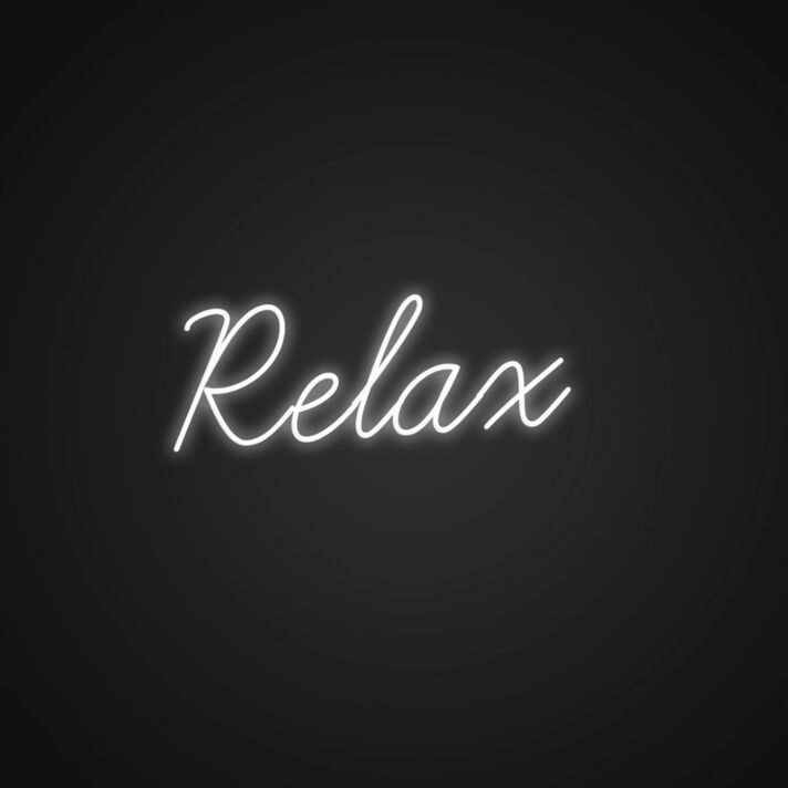 Pretty Relax Neon Sign Perfect for creating a serene atmosphere