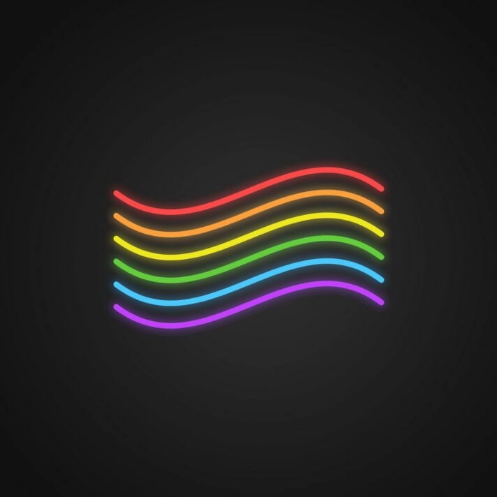 Rainbow Flag Neon Sign Celebrate diversity and pride