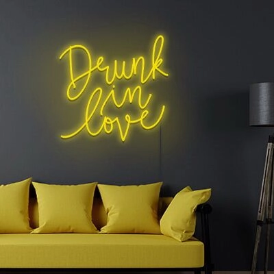 Drunk In Love Neon Sign Perfect for bars and romantic settings