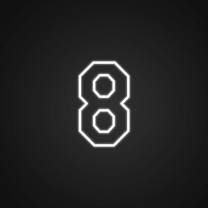 8 Neon Sign Ideal for sports and team decor