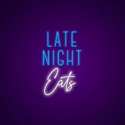 Late Night Eats Neon Sign Perfect for late-night diners