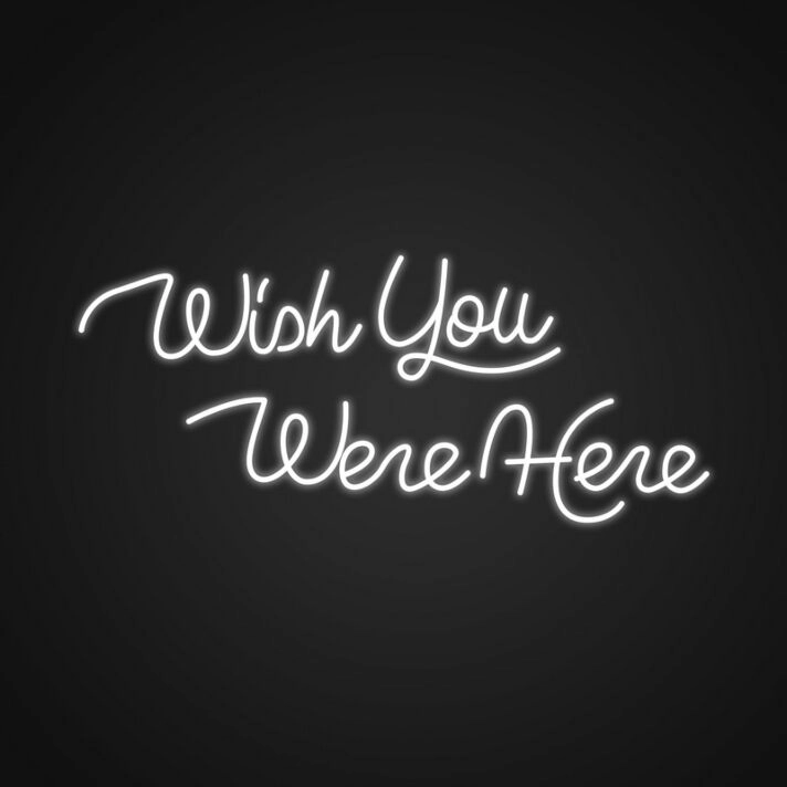 Wish You Were Here Neon Sign Perfect for creating a nostalgic atmosphere
