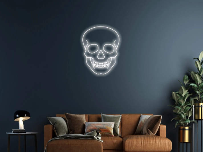Simple Skull Customizable Sign Neon Sign Add a personal, edgy touch