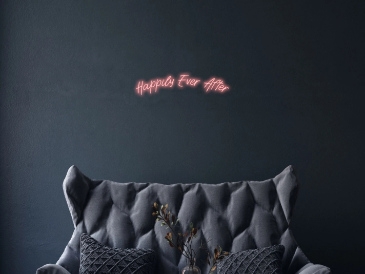Happily Ever After Custom Neon Sign v2 Make weddings and romantic events unforgettable
