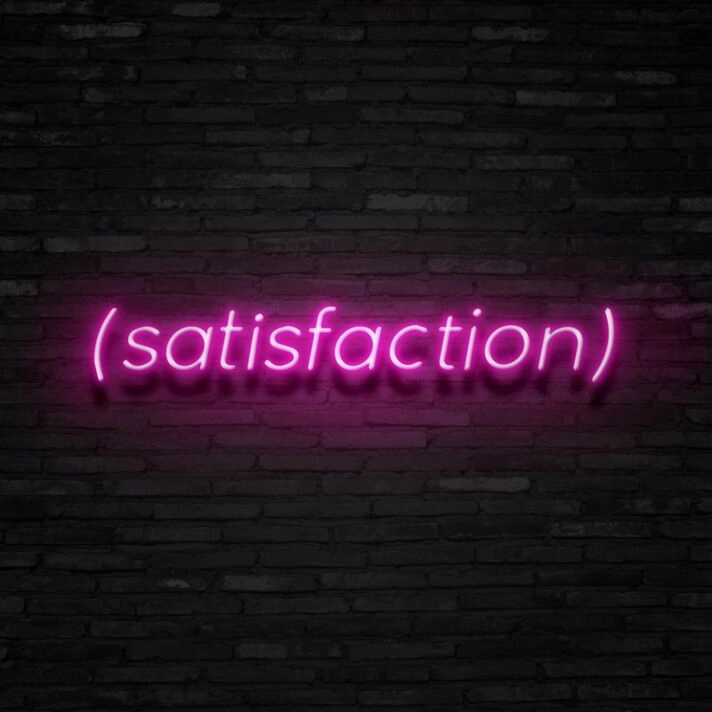 Satisfaction Neon Sign Promote positivity and contentment