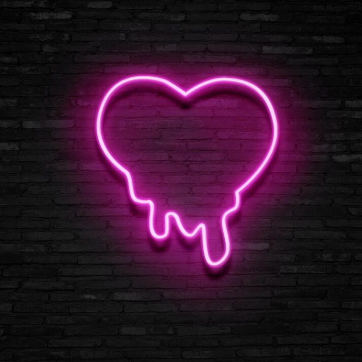 Melting Heart Neon Sign Add a romantic and whimsical vibe