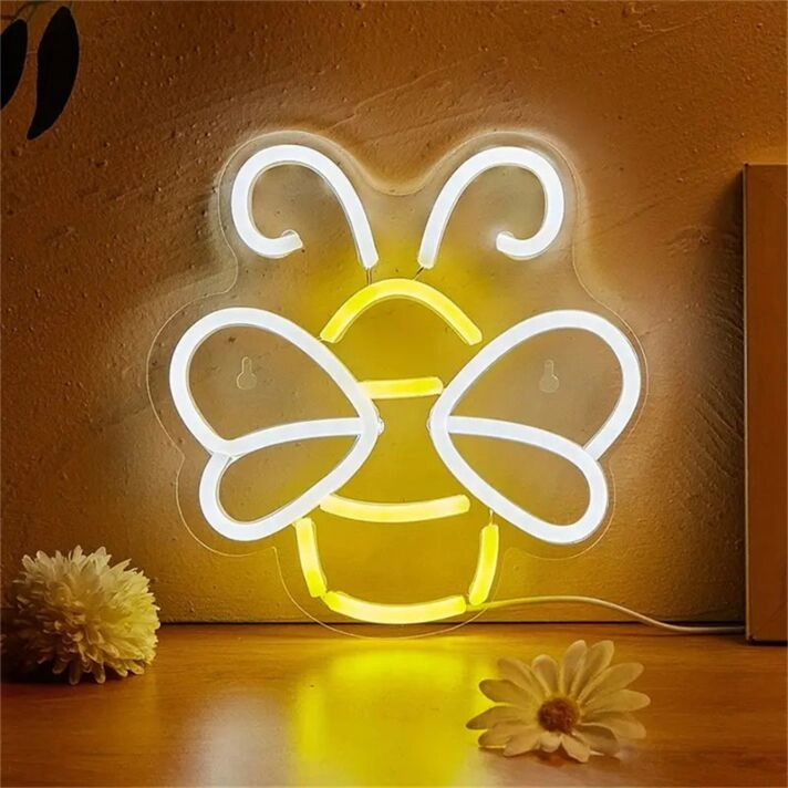 Brighten up your bar, bedroom, or wedding ambiance with the Bee LED Neon Light Decorative Sign.