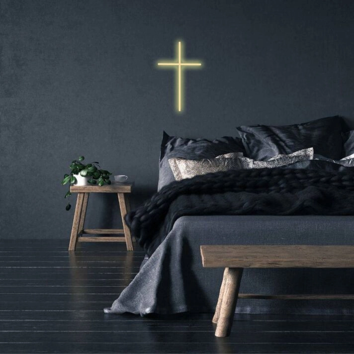Brighten Your Sacred Spaces and Celebrate Faith with the Christian Cross LED Neon Sign - Perfect for Home Decor, Church Events, and Weddings.