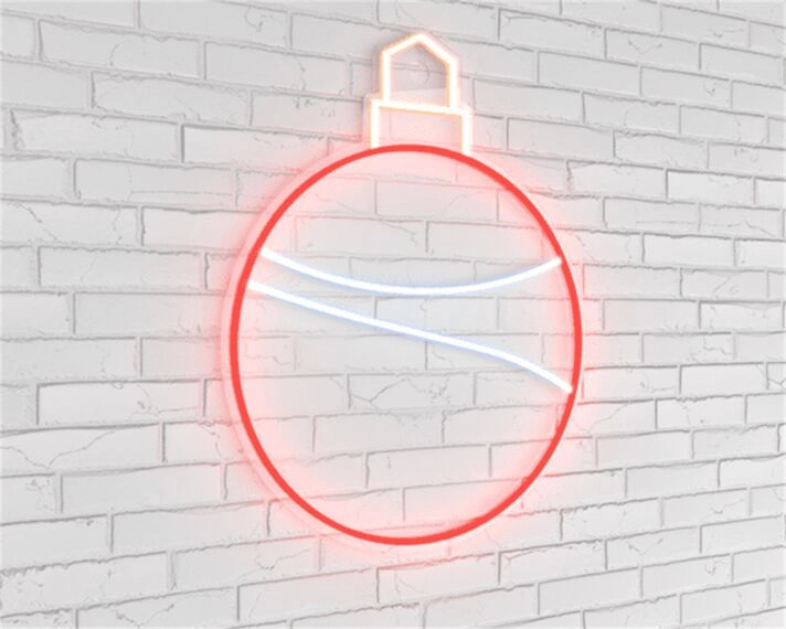 Bring festive cheer to your home, office, or holiday party with the Christmas Bauble LED Neon Sign.