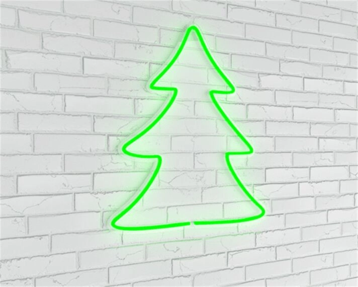 Brighten Up Your Festive Decor: Mini Christmas Tree LED Neon Sign for Home, Office, and Holiday Celebrations