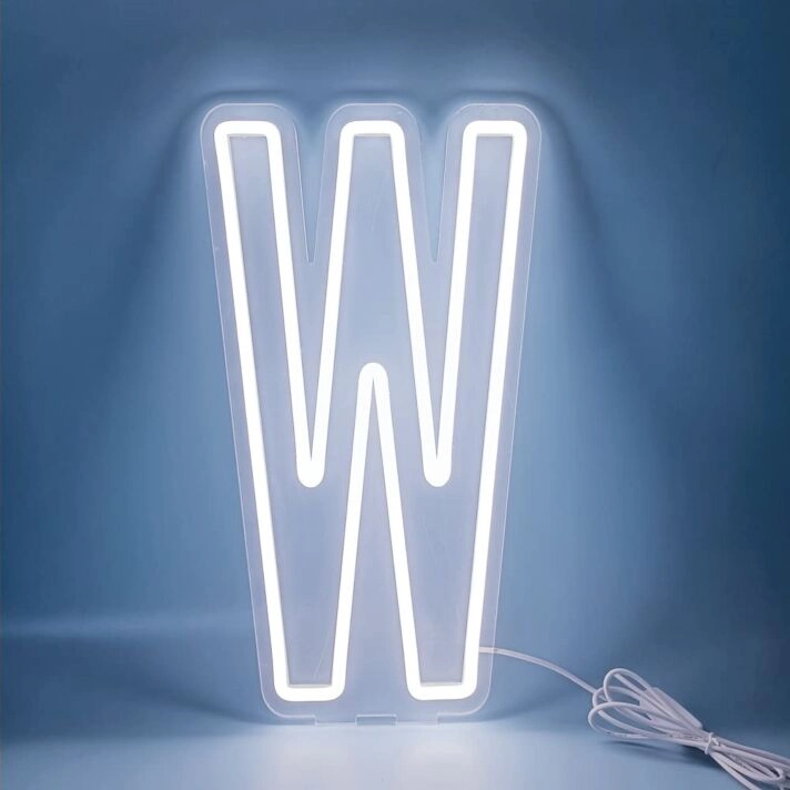Elevate your office, bar, or wedding ambiance with the Customized LED Neon Light Letter W LED Neon Sign.