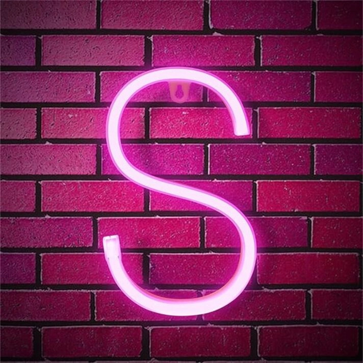 Brighten Your Special Celebrations and Spaces: Customized S LED Neon Light Letter Birthday LED Neon Sign for Weddings, Parties, and Home Decor.