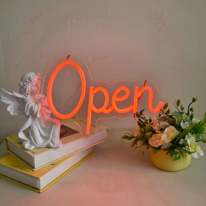 Brighten Up Your Entryway, Bar, or Restaurant with the Door Open LED Neon Sign.