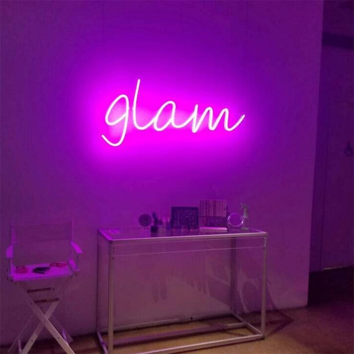 Make your spaces pop with Glam Custom LED Neon Sign - Perfect for bars, boutiques, and celebratory events.