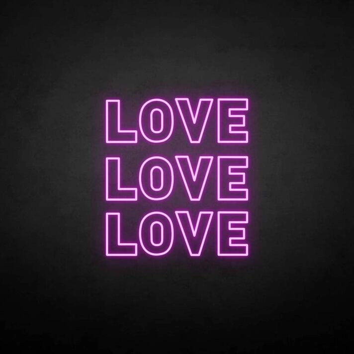 Love3' neon sign