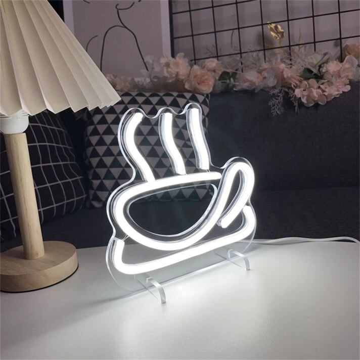 Brighten Your Cafe or Kitchen Ambiance with the Hot Coffee LED Neon Sign.