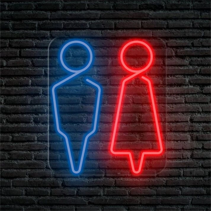 Brighten Up Your Bar, Café, or Gender Reveal Party with the Male And Female LED Neon Sign.