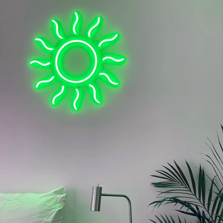 Cute sun neon sign