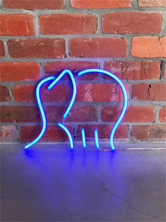 Brighten Up Your Space: Elephant Mini LED Neon Sign for Home Decor, Office Ambiance, and Party Vibes.