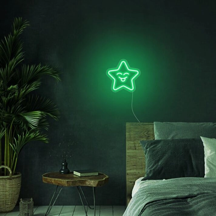 Brighten Up Your Space: Mini Smile Star LED Neon Signs for Home Decor, Office Ambiance, and Joyful Celebrations