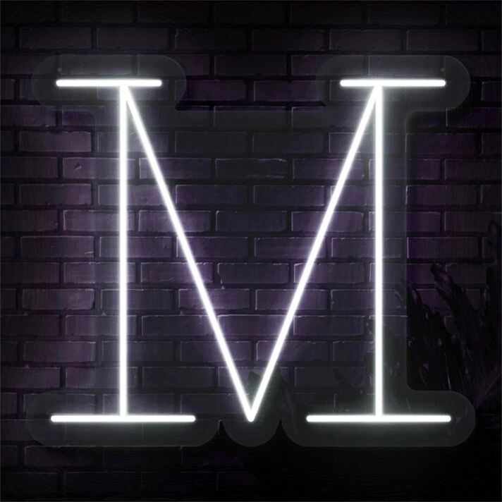 Brighten Your Bar, Wedding, or Office Space with the Personalized Initial Letter M LED Neon Sign
