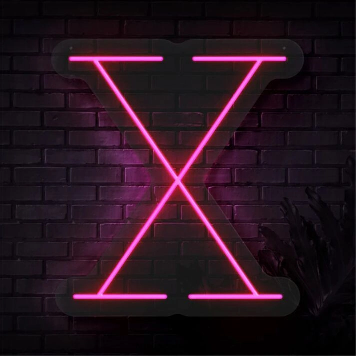 Brighten Up Your Space: Personalized Initial Letter X LED Neon Sign for Weddings, Home Decor, and Trendy Bars