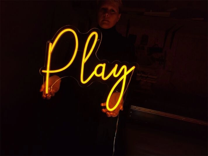 Brighten Your Space: Play LED Neon Sign for Home, Office, and Special Celebrations