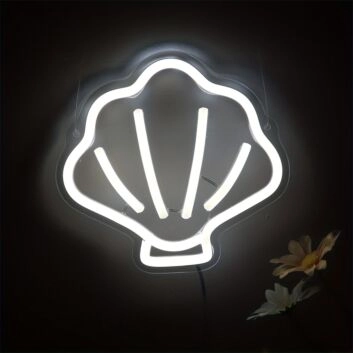 Brighten Your Space: Shell LED Wall Neon Sign Perfect for Home Decor, Office Ambiance, and Storefronts