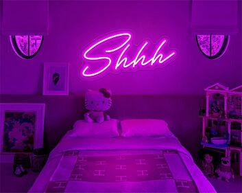 Brighten Up Your Space: Shhh LED Neon Sign for Bars, Bedrooms, and Chill-Out Areas