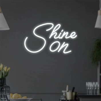 Brighten up your bar, office, or wedding ambiance with the Shine On LED Neon Sign.