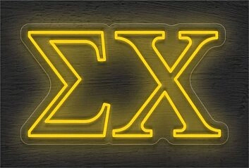 Sigma Chi (ΣΧ) LED Neon Light for Game Room, Dorm & Fraternity House