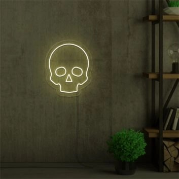 Elevate Your Space: Skull LED Neon Sign Sketch and Etch Us for Home Decor, Office Ambiance, and Bar Highlight.