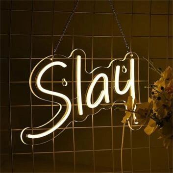 Brighten Up Your Space: Slay LED Neon Sign Perfect for Home Decor, Office Ambiance, and Trendy Bar Settings
