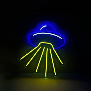 Elevate Your Space Adventure: Spaceship LED Neon Sign for Kids&#039; Rooms, Gaming Setups, and Sci-Fi Themed Parties