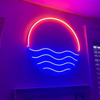 Brighten Up Your Space: Sun Ocean LED Neon Sign for Bars, Home Decor, and Special Celebrations.