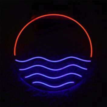 Brighten Up Your Space: Sun Ocean LED Neon Sign for Bars, Home Decor, and Special Celebrations.