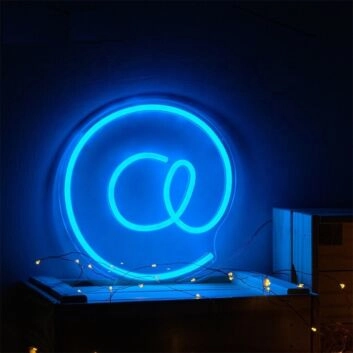 Brighten Your Space: Symbol At LED Neon Sign for Home Decor, Bars, and Weddings