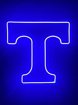Brighten Up Your Bar, Office, or Home Decor with the Stylish T Logo LED Neon Sign.