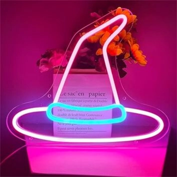 Transform Your Halloween Festivities and Home Ambiance with The Witch&#039;s Hat LED Neon Sign.