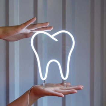 Brighten Your Dental Office or Themed Party with the Tooth Mini LED Neon Sign.